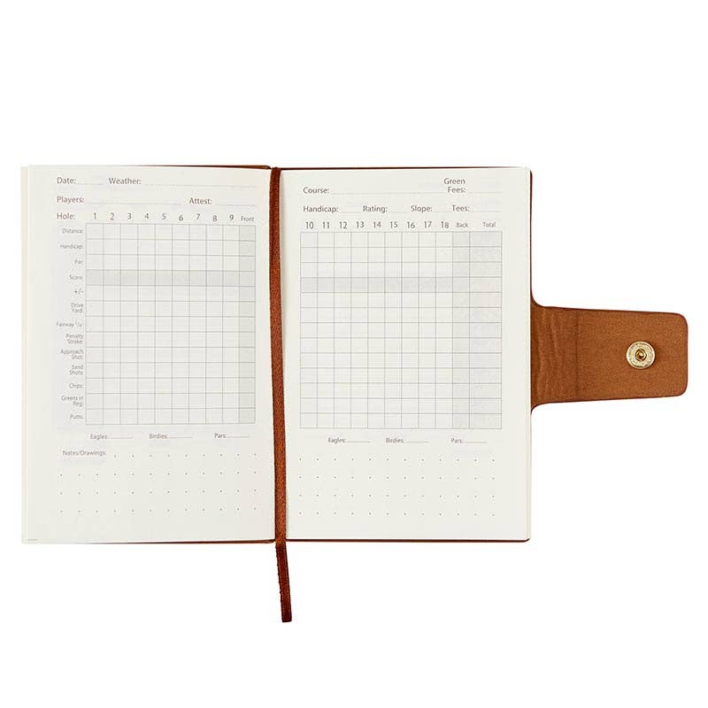 Brown Leather Golf Log