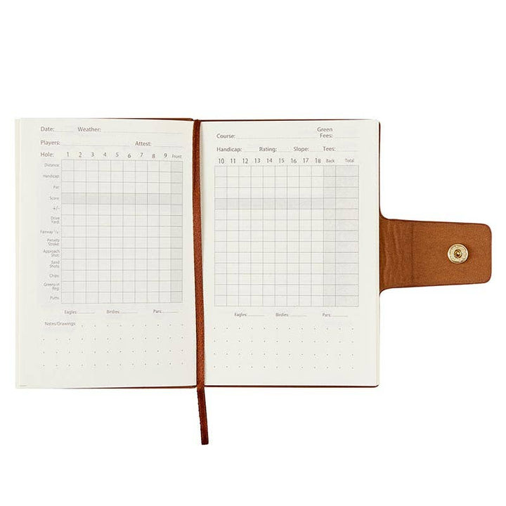 Brown Leather Golf Log