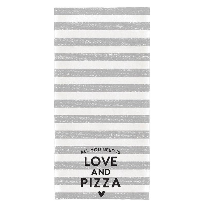 "Love And Pizza" Tea Towel