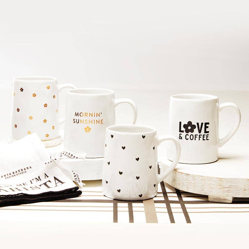 Collection of Cute Mugs including the Artisan Floral Mug.