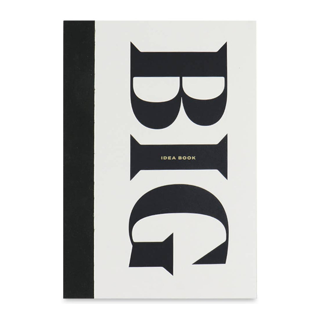 Big Idea Sketchbook with white cover featuring bold black 'BIG' text and gold 'Idea Book' detail inside the 'I".