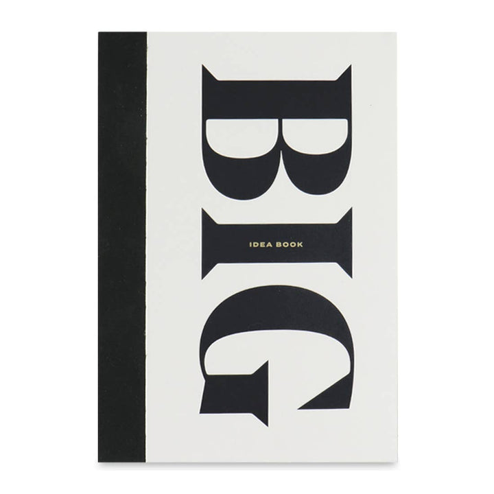 Big Idea Sketchbook with white cover featuring bold black 'BIG' text and gold 'Idea Book' detail inside the 'I".