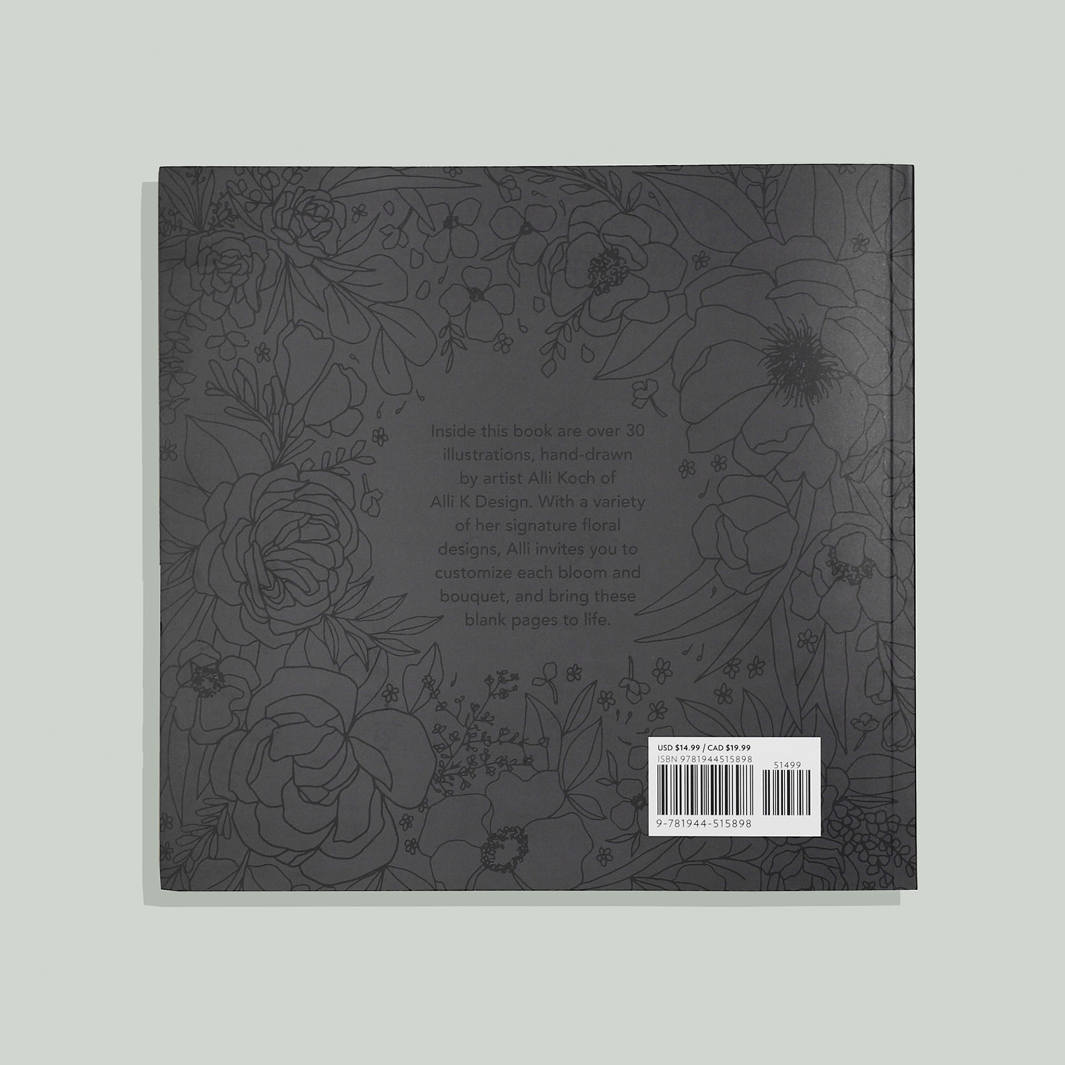 Back Cover of the Bloom Adult Coloring Book.