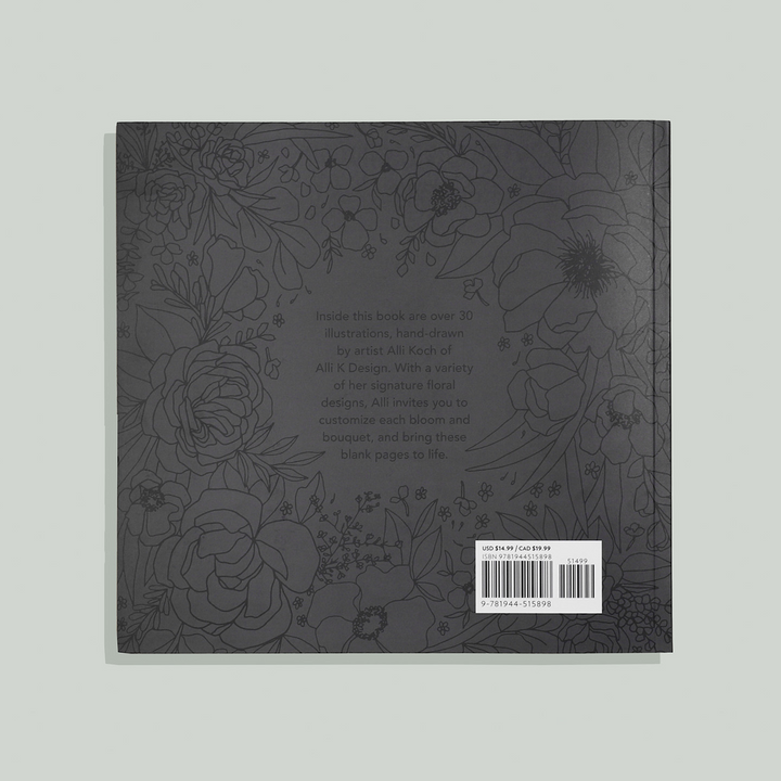 Back Cover of the Bloom Adult Coloring Book.