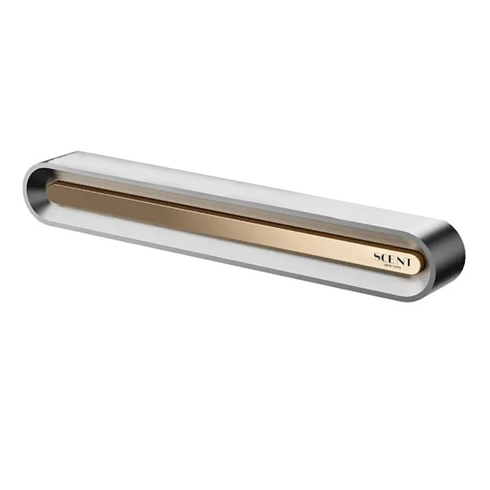 Sleek Bon Voyage Car Diffuser with metallic finish. 