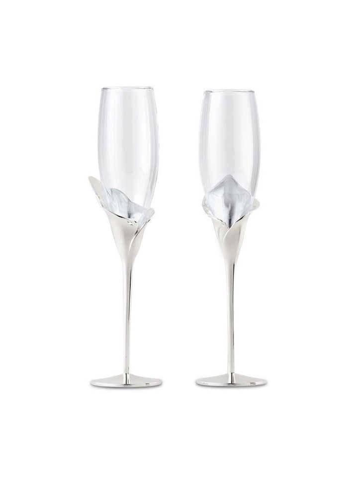 Calla Lily Champagne Flute Set