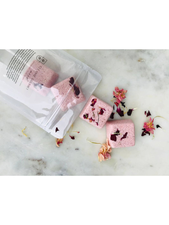 Botanical Rose Shower Steamers by Cleanse Gourmet.
