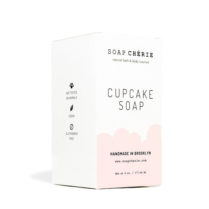 Artisan cupcake soap packaging.