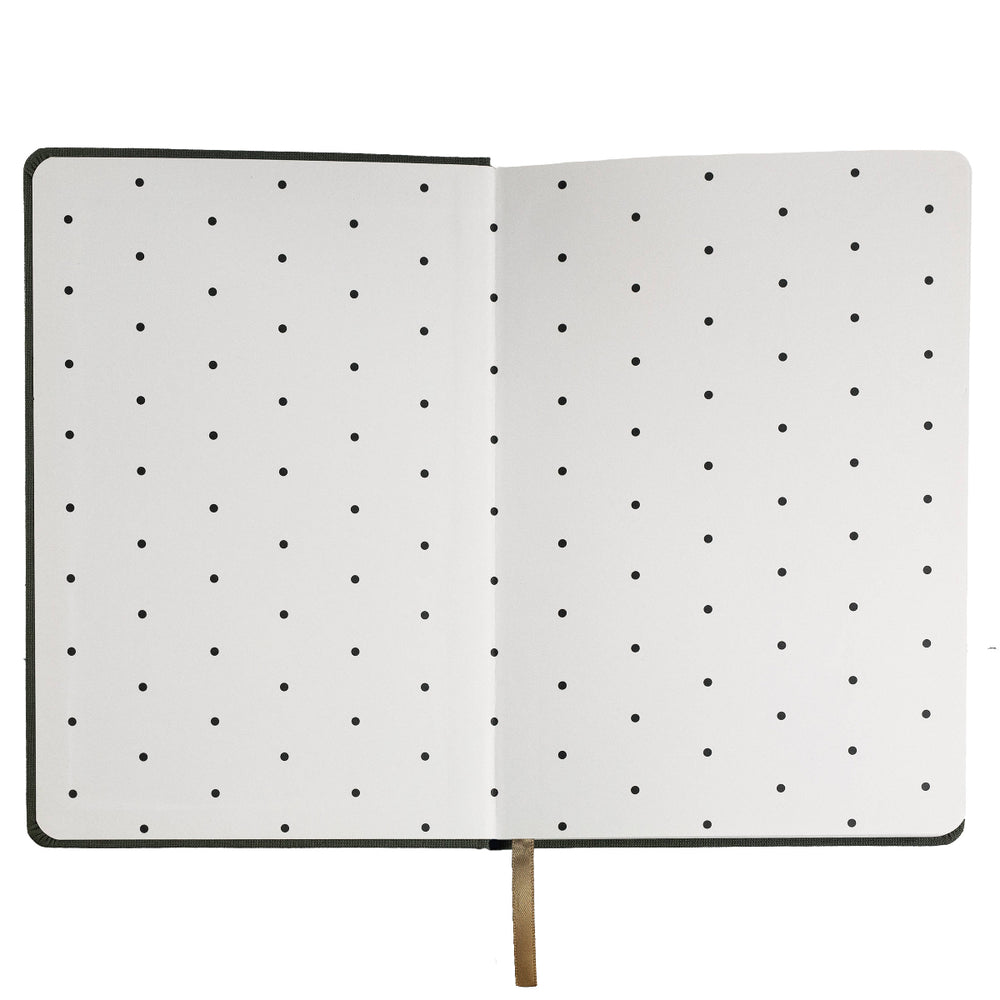 Go For It Journal Interior Cover with Black Polka Dots