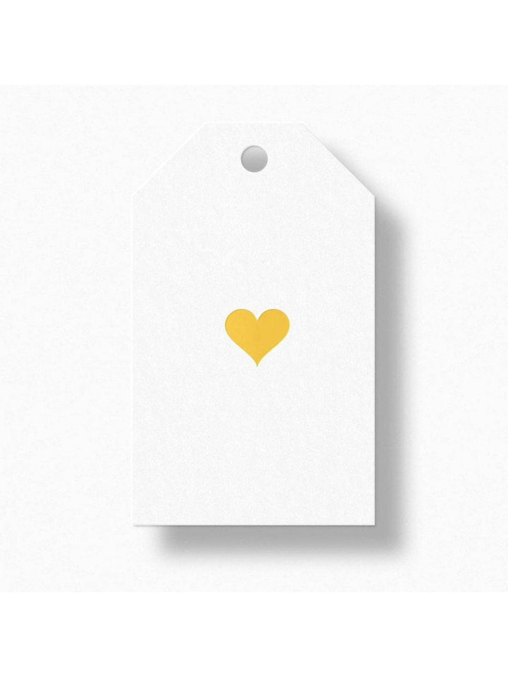 Gift Tag With Gold Heart