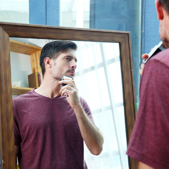 Man saving with the iShave USB Charging Razor