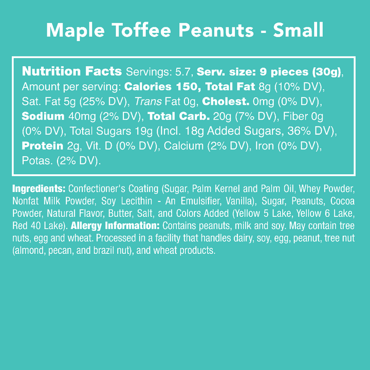 Maple Toffee Peanuts Nutritional Facts