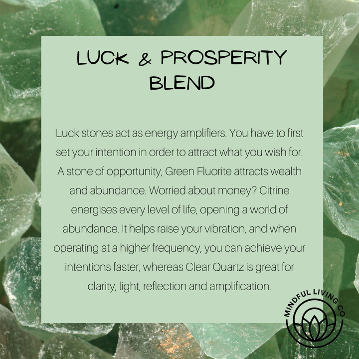 Luck & Prosperity Blend Crystal Information.