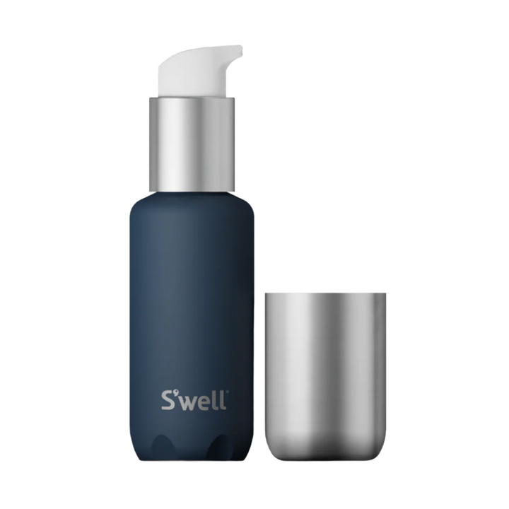 Navy Blue Bottle with leak-free pump
