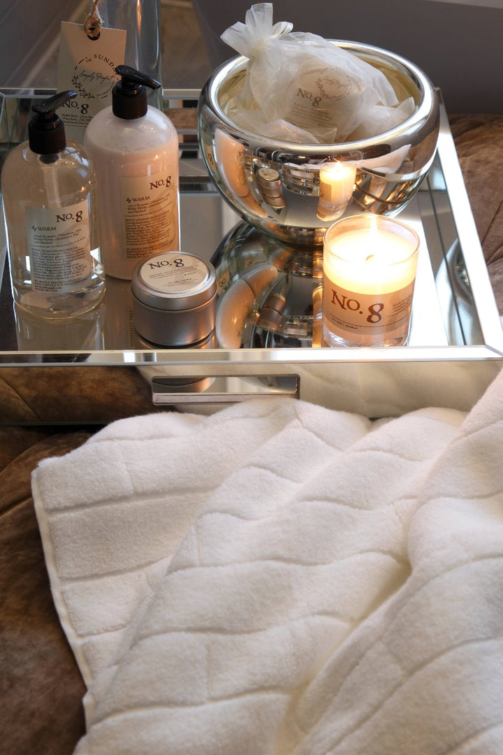 No. 8  Products by Freedom Studios in a silver tray. 