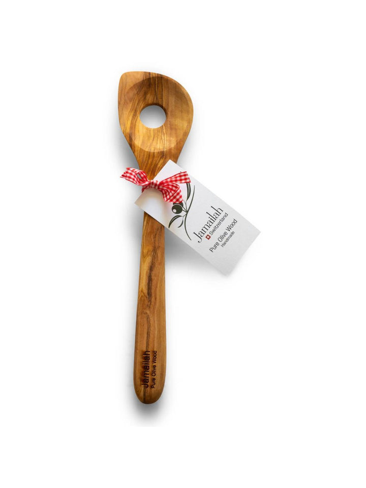 Perpignan Pasta Spoon, handmade from olive wood.