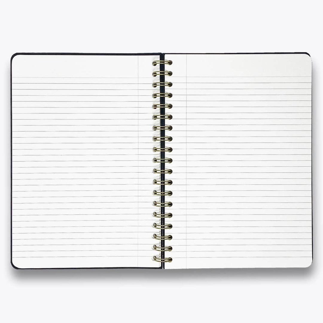 Open 'Note to Self' Notebook laying flat, showcasing its premium lined cream pages.