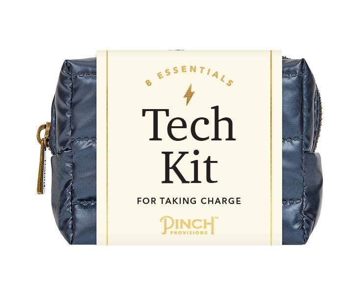 Puffer Tech Kit by Pinch Provisions with in a cool navy puffer pouch,