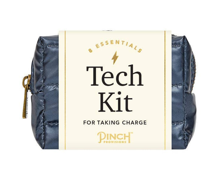 Puffer Tech Kit by Pinch Provisions with in a cool navy puffer pouch,