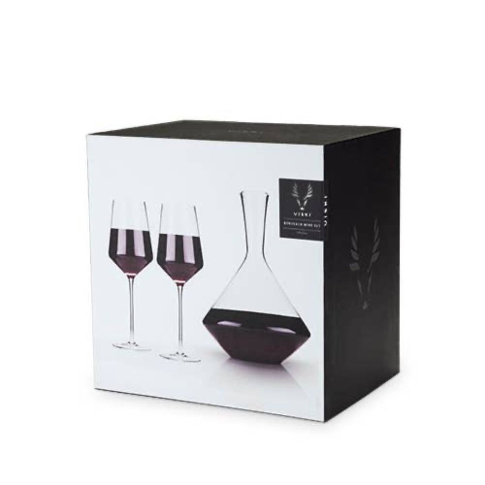 Raye™ Angled Crystal Decanter & Wine Glasses Set Box