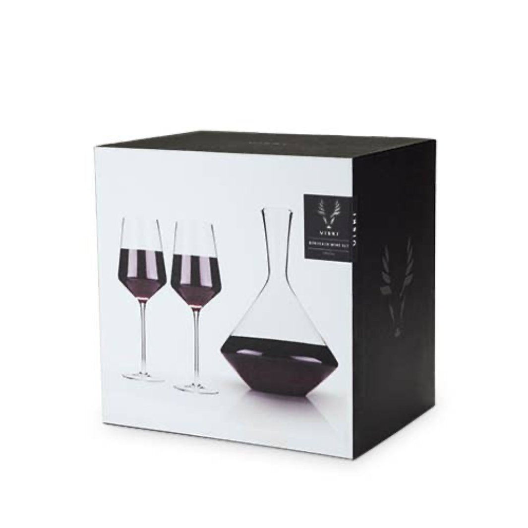 Raye™ Angled Crystal Decanter & Wine Glasses Set Box