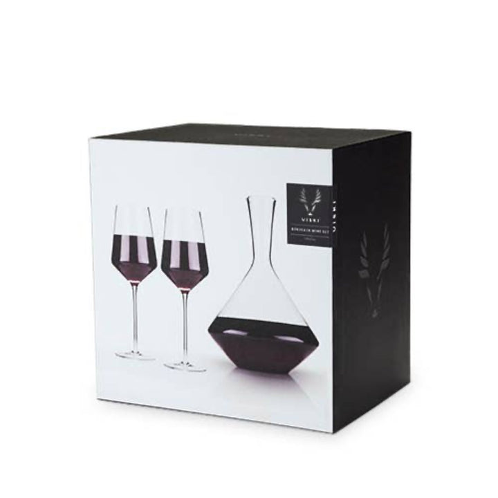 Raye™ Angled Crystal Decanter & Wine Glasses Set Box