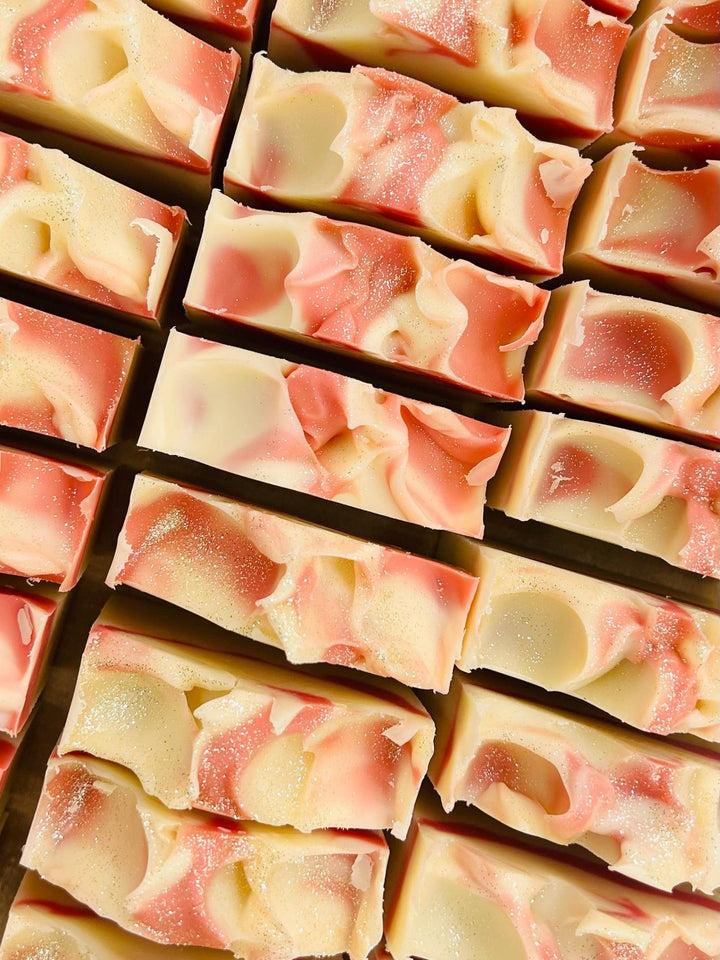 Red Wine Soap Bars Made from Cold-process method. 