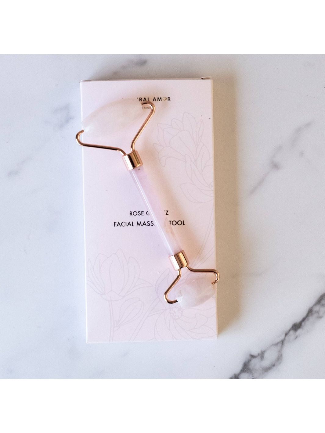 Rose Quartz Facial Roller and Gift Box