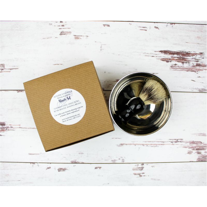 Shaving Brush and Bowl Set with Box