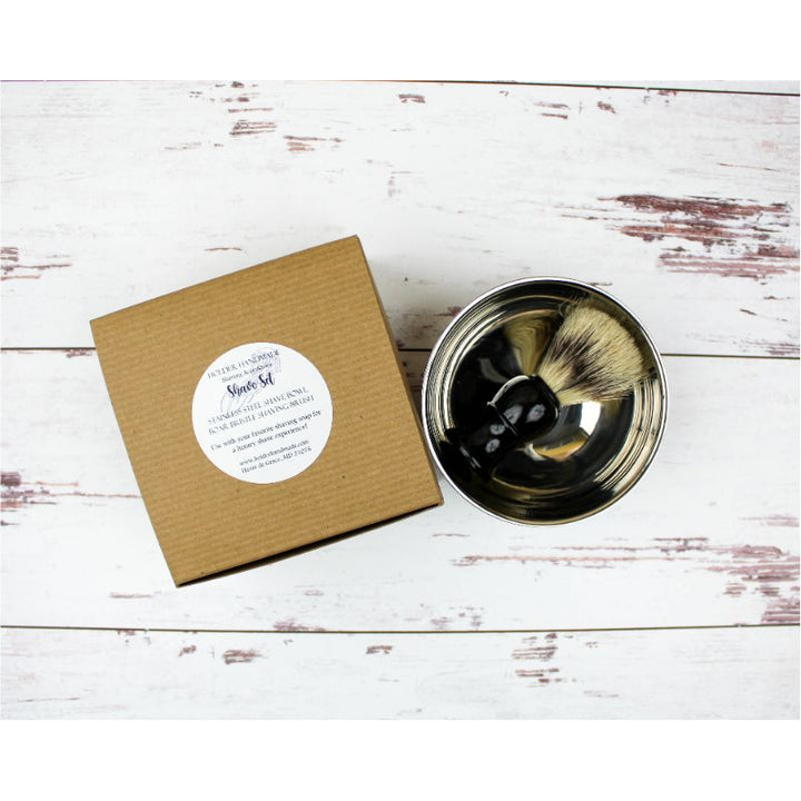 Shaving Brush and Bowl Set with Box