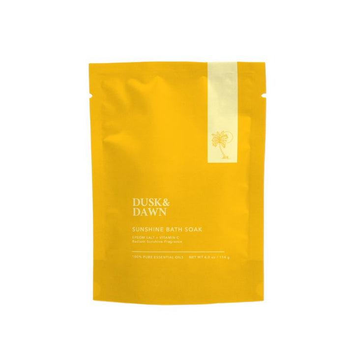 Sunshine Bath Soak (4oz): Epsom salt and vitamin C bath soak with lavender and peppermint.