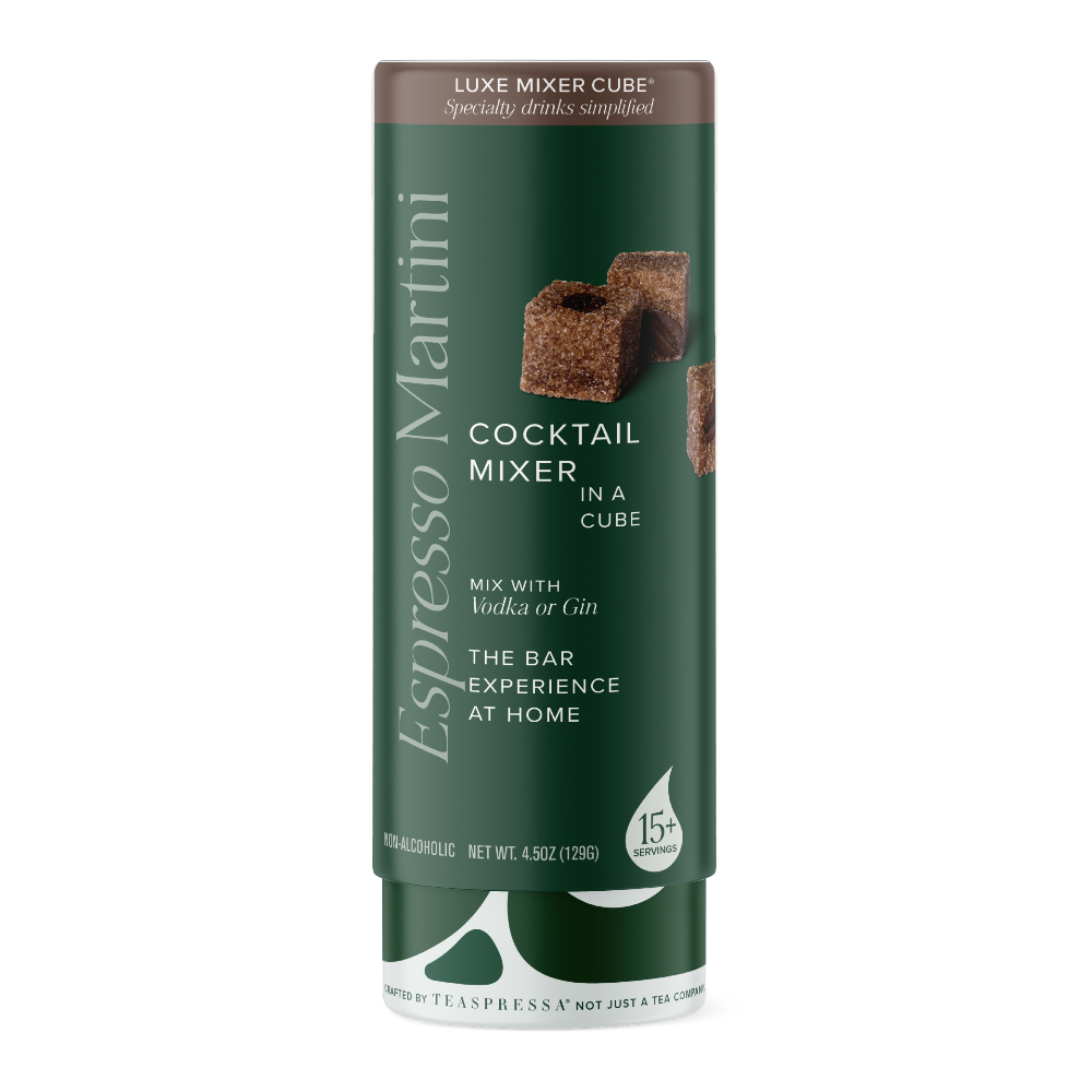 Teaspressa Espresso Martini Mixer Cubes in sleek packaging, ideal for gifting.