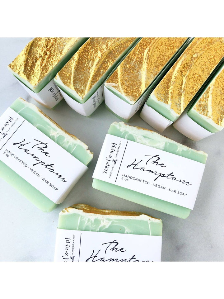 Handcrafted bar soap with a creamy consistency, featuring a refreshing scent of salty ocean mist with hints of oud wood and amber.
