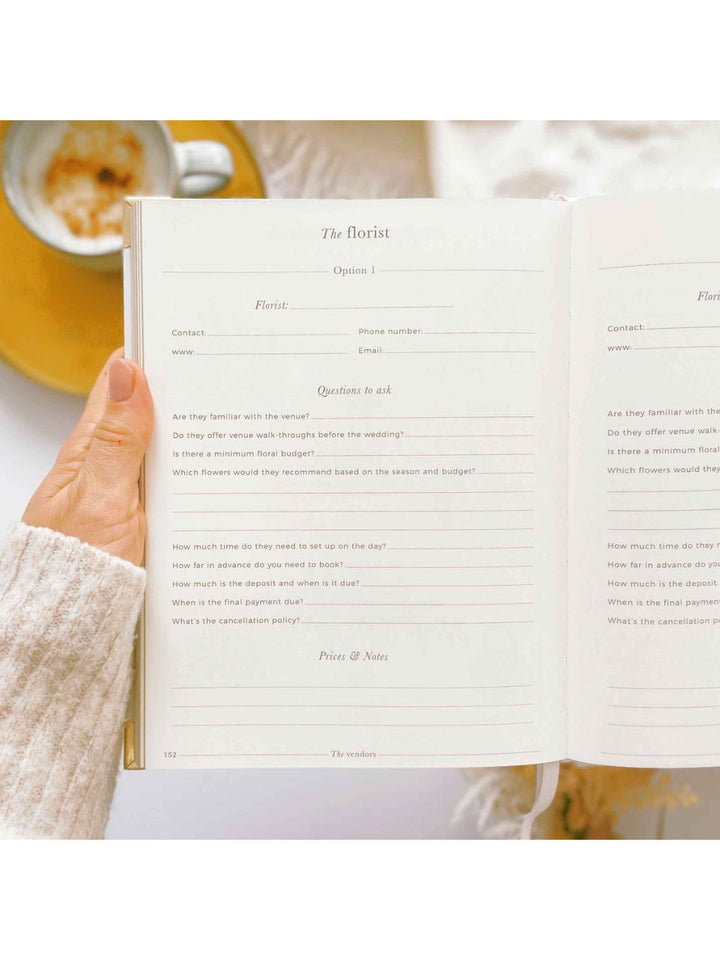 Floral Wedding Planner Book