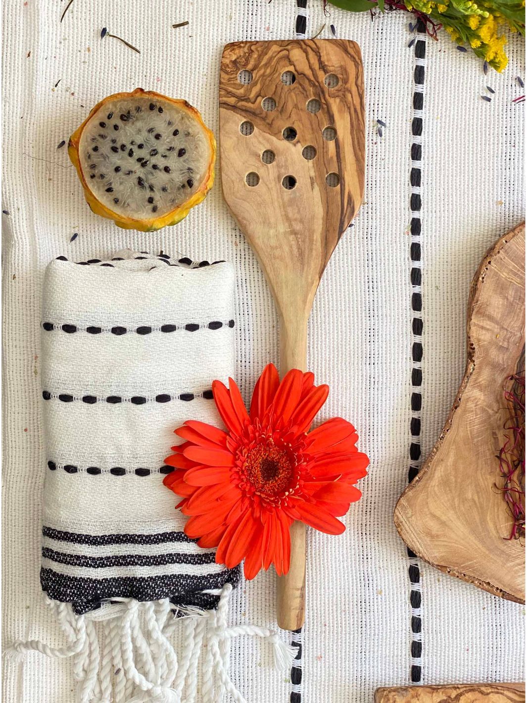 White Stitched Bicolor Hand Towel