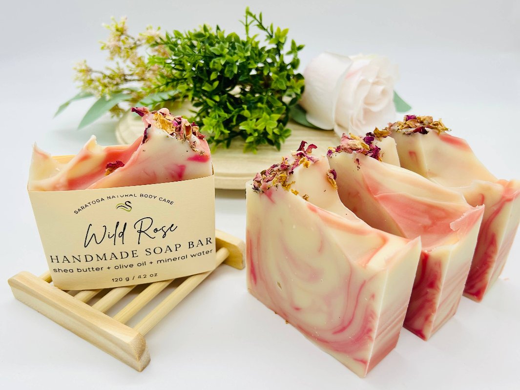 Four Wild Rose Handmade Soap Bars