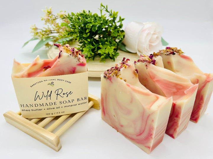 Four Wild Rose Handmade Soap Bars