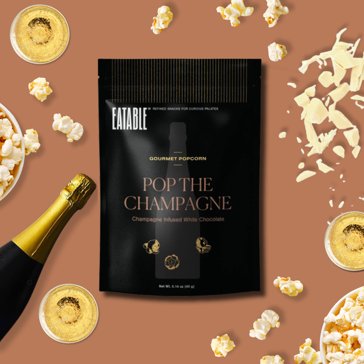 Mini Pop the Champagne - Gourmet  White Chocolate Popcorn
