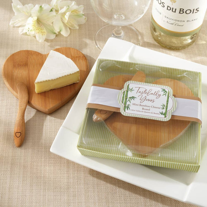Heart Shaped Bamboo Cheese Board